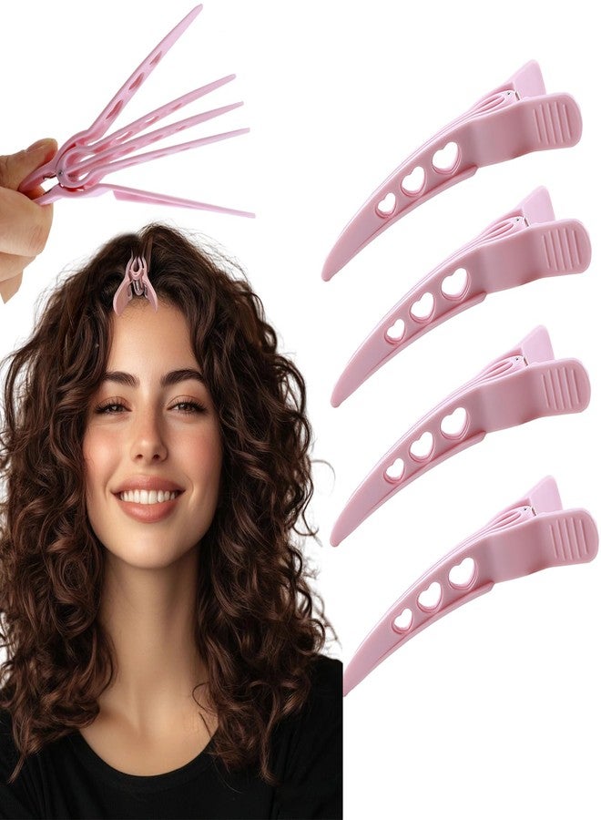 Foaryoer Hair Volume Clip,4 Pcs Volumizing Hair Clips for Women,Root Lifting Volume Booster Tool for Fluffy Bangs,No Crease Hair Root Lifting Clips for Natural (Pink) - Image 1